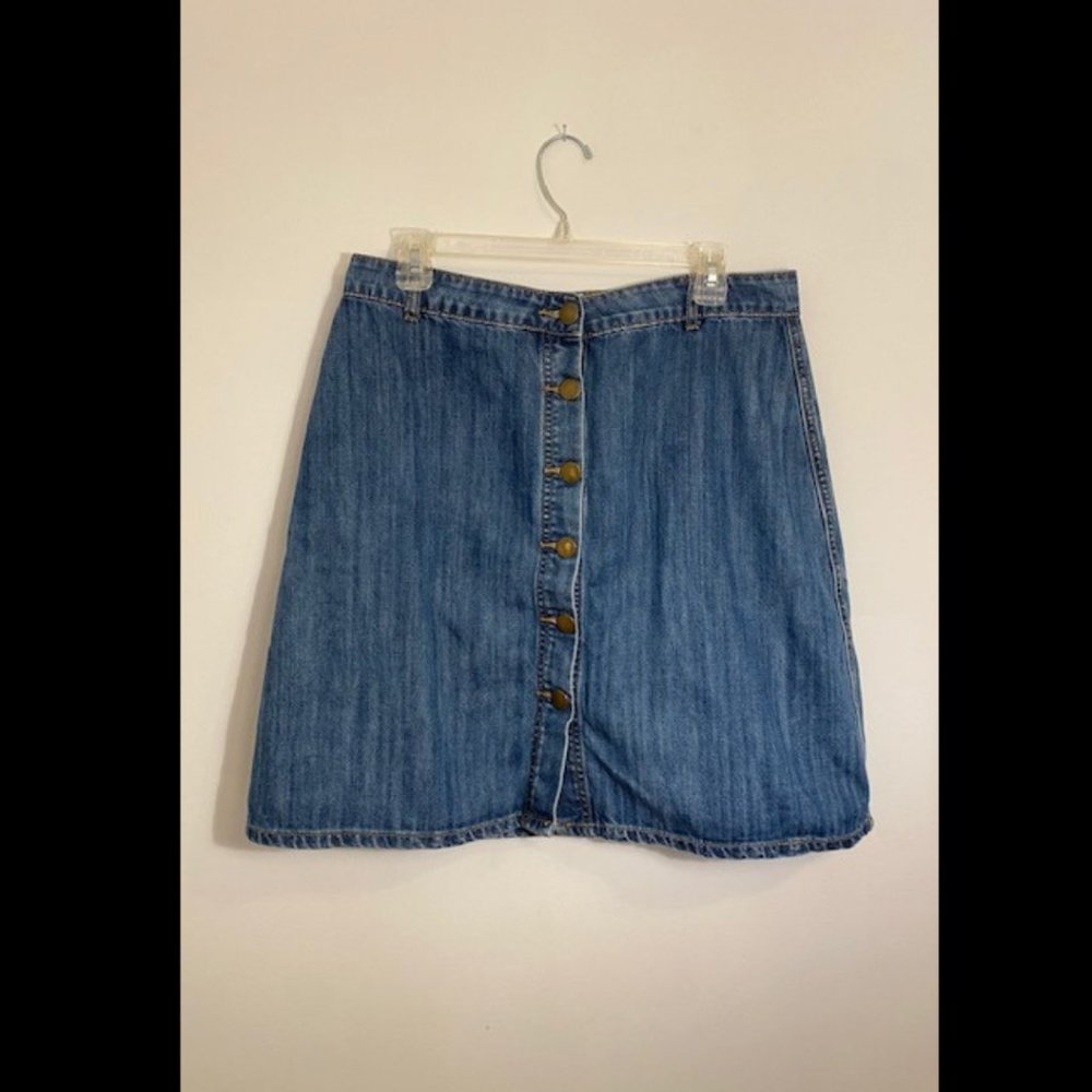 Forever 21 Button-down Jean Skirt